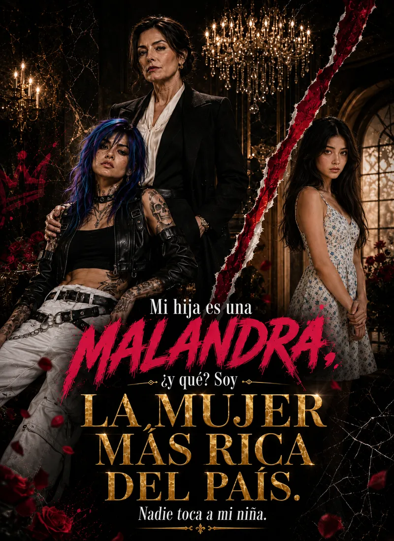Póster de Mi hija es una malandra, ¿y qué? Soy la mujer más rica del país. Nadie toca a mi niña.